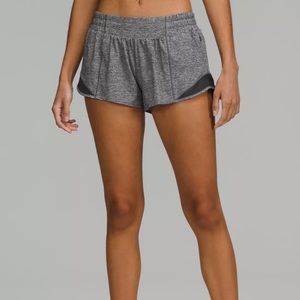 Lulu Lemon Hotty Hot Short Lined 2.5” Gray